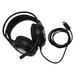 USB Gaming Headset Computer Headphones with Microphone RGB Light Wired SDS