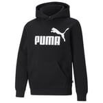 PUMA Hettegenser Essentials Big Logo - Sort/hvit Barn, størrelse 104 cm