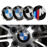 4-Pack - BMW Centrumkåpor / Hjulnav Emblem - Bil 56 mm