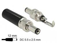 Delock strømkontakt - 5 5 x 2 1 mm DC-jakk