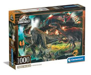 Clementoni Jurassic World 3-1000 Pièces-Puzzle pour Adultes 14-99 Ans, Fabriqué en Italie, 39856, Multicolor