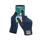 SBS Gants d'hiver Taille L, Gants d'hiver Chauds et Doux pour écrans Tactiles, Gants pour Hommes pour Smartphones, Tablettes, Navigateurs, GPS, Couleur Bleue