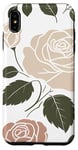 Coque pour iPhone XS Max Rose florale botanique, style minimaliste