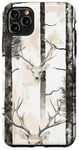 Coque pour iPhone 11 Pro Max Blanc moderne rayé Ozark Timber Deer Camo Classic Hunting