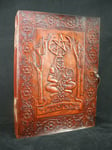 Horned God Cernunnos - Large Handmade Leather Journal Wicca Book of Shadows