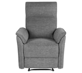 Fauteuil relax manuel MARLON tissu gris foncé