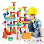 MaxTronic Jeu de Construction - 135Pcs Circuit de Billes Solide & Stable pour Enfant, Ludique Apprentissage Facile à Installer Jouets éducatifs Montessori Anniversaire Cadeaux Fille Garçon 3 Ans +