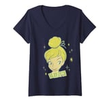 Disney Peter Pan Tinker Bell Vintage Portrait T-Shirt avec Col en V