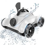 WYBOT Robot Piscine avec 3 Fonctions de Minutage (1/2/3H), Aspirateur Piscine avec Nettoyage Efficace 18m³/H, Nettoyeur Piscine Hors Sol Automatique pour Piscines Jusqu'à 60㎡
