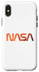 Coque pour iPhone X/XS Logo rétro de la NASA Mars Worm Patch Space Exploration Graphic