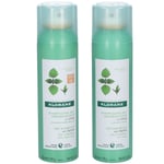 KLORANE Shampooing Sec Teinté Séborégulateur à l'Ortie + 2x150 ml