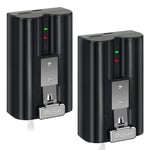 Bisoff 2Pack Rechargeable Battery for Ring Video Doorbell 2/3/3Plus/4 with Charger Station,Compatible with Stick Up Cam Battery(2nd & 3rd Gen),Spotlight Cam and Peephole Cam（3.65V 6040mAh）