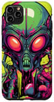 Coque pour iPhone 11 Pro Max Tête d'extraterrestre verte mignonne visage OVNI || Alien