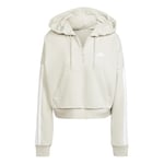 adidas Essentials Sweat à Capuche 3 Bandes en Tissu éponge avec Fermeture éclair 1/4 pour Femme (1 pièce)