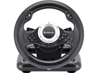 Defender Ratt Defender Turbo Pro Ratt, 10 Knapper, Usb, Svart, Med Pedaler, Ps3,Ps4,Pc,Xbox One,Xbox Series X/S,Nintendo Switch