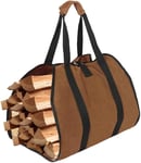 Sac de Transport pour Bois de Chauffage, Toile Sac à Bûche Cheminée Pliable Sac Transport Buches Résistant à Eau avec Poignées Solide pour Poêles à Bois Bûches Camping Accessoires, 98x46cm