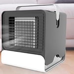 Mini Anion Portable Air Conditioner Multifunction USB Desktop Cooler Humidifier Purifier Office Home Refrigeration Fan 151 * 150 * 171mm-Black