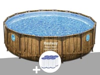 Kit piscine tubulaire ronde Bestway Power Steel avec hublots 4,88 x 1,22 m + 6 cartouches de filtration