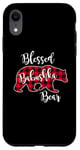 Coque pour iPhone XR Blessed Babushka Bear Red Buffalo Check Plaid Cadeau pour grand-mère