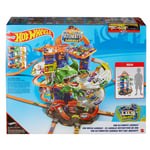 Hot Wheels - Super Dino Robot Garage Hot Wheels City - Circuit Petite voiture - 5 ans et +