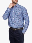 Simon Carter Chambray Floral Shirt, Blue/Multi