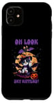 iPhone 11 Bat Sky Kittens Halloween Oh Look Sky Kittens Witch Cat Case