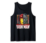 Marvel Iron Man Tony Stark Tech Beneath the Helmet & Logo Tank Top