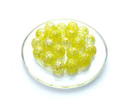 mesbilles - 25 Billes Pépite Jaune - Bille en Verre 16 mm