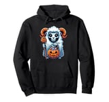 Sheep Scary Halloween Ghost Spooky Pumpkin Candy Farmer Pullover Hoodie