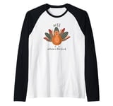 Funny Turkey WTF Where's The Food Thanksgiving Dinner Raglan Baseball Tee