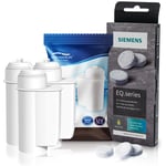 3x Water Filter AL-Inte, Cleaning Tablets Siemens TZ80001 For EQ.500 EQ.700