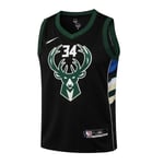 L056# Nba Bucks Väst Undertröja Jersey Basket Uniform Set S