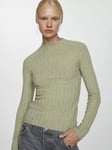 Mango Flurry High Collar Ribbed Jumper