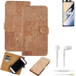 FOR OnePlus 7 SMARTPHONE CASE COVER WALLETCASE CORK