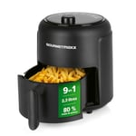 GOURMETmaxx | Friteuse à air chaud 2,3l | Idéal pour frire, griller, rôtir etc. | Préparation light et douce | Fonction minuterie pour une cuisson précise et arrêt automatique | 1000W [Noir]