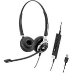 EPOS Headset Impact SC 660 Wired Over the Head Noise Cancelling USB With Microphone Black, Silver