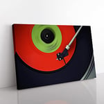 Big Box Art Turntable Record Vinyl Canvas Wall Art Print Ready to Hang Picture, 76 x 50 cm (30 x 20 Inch), Multi-Coloured