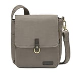 Travelon Anti-Theft Courier Tour Bag, Stone Gray, One Size