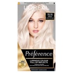 L'Oreal Paris Unisex Preference Permanent Hair Colour 11.11 UltraLightCrystalBlonde - One Size