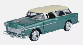 MOTOR MAX - Voiture de 1955 couleur verte – CHEVROLET Bel Air Nomad - 1/24 - ...