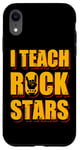 Coque pour iPhone XR J'enseigne le rock aux stars du rock, professeur de musique, Rock On Graphic