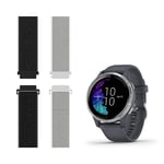 (2-Pack) C2DJOY Compatible with Garmin Forerunner 245/645 and Approach S40 Strap Replacement - Woven Nylon (10#+13#/L)