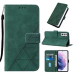 Phone case för Galaxy S22 Plus/S22+ 5G cover, Allytech avtagbar handledsrem Flip Stand Korthållare Magnetlås Slim Fit Scratch darkgreen