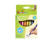 CRAYOLA - Mini Kids, maxi-pastels de cire, forme triangulaire, 16 unités, à partir de 12 mois, couleurs assorties, 52-016T