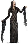 Fun World Addams Family Morticia Addams Darkness Womens Haloween Costume 124044