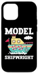 Coque pour iPhone 12/12 Pro Maquette de bateau miniature constructeur de bateaux pour loisirs créatifs