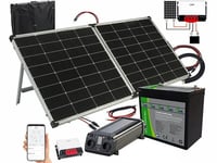 Kit panneau solaire 240 W avec régulateur MPPT-90.app, batterie et convertisseur