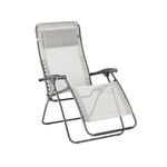 LAFUMA MOBILIER - Fauteuil Relax Zéro Gravité RSXA CLIP - Chaise Longue Pliante Terrasse et Jardin - Toile Batyline® Résistante - Transat Multiposition, Tout Confort, Fabriqué en France - Beige SEIGLE