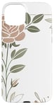 Coque pour iPhone 15 Plus Rose florale botanique, style minimaliste, roses d'amour