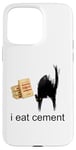 Coque pour iPhone 15 Pro Max I Eat Cement Maudit Chat Drôle Curly Specific Meme